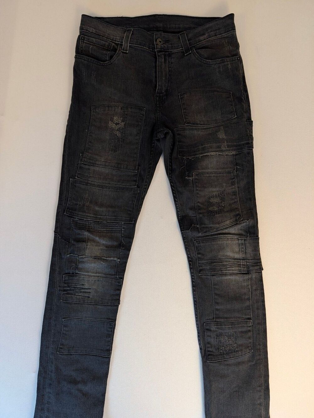 Levi's 510 Super Skinny Black Distressed Jeans Size 31x30